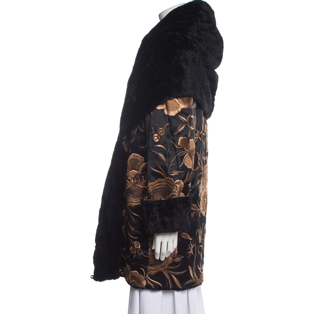 Ret. $9500 RARE ARCHIVAL Coat Vintage OMO Norma Kamali Baroque Embroidery OS L - Picture 3 of 3